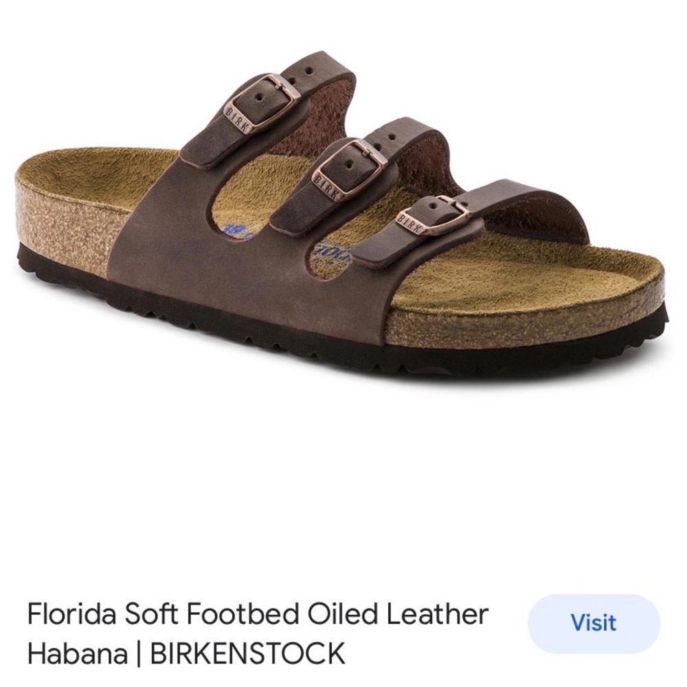 NWT Birkenstock Florida Soft Footbed Oiled leather Sandal Size 8 Women 6 Man